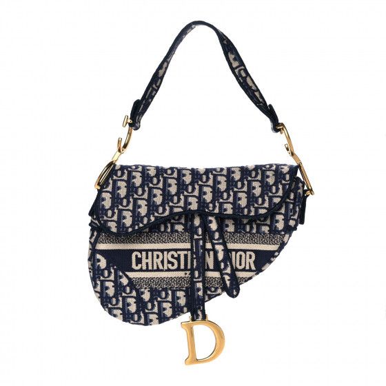 CHRISTIAN DIOR

Oblique Embroidered Saddle Bag Blue | Fashionphile