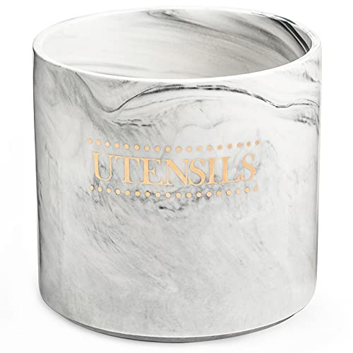 LYEOBOH Kitchen Utensil Holder, Large Porcelain Utensil Holder for Countertop, Modern Ceramic Utensi | Amazon (US)