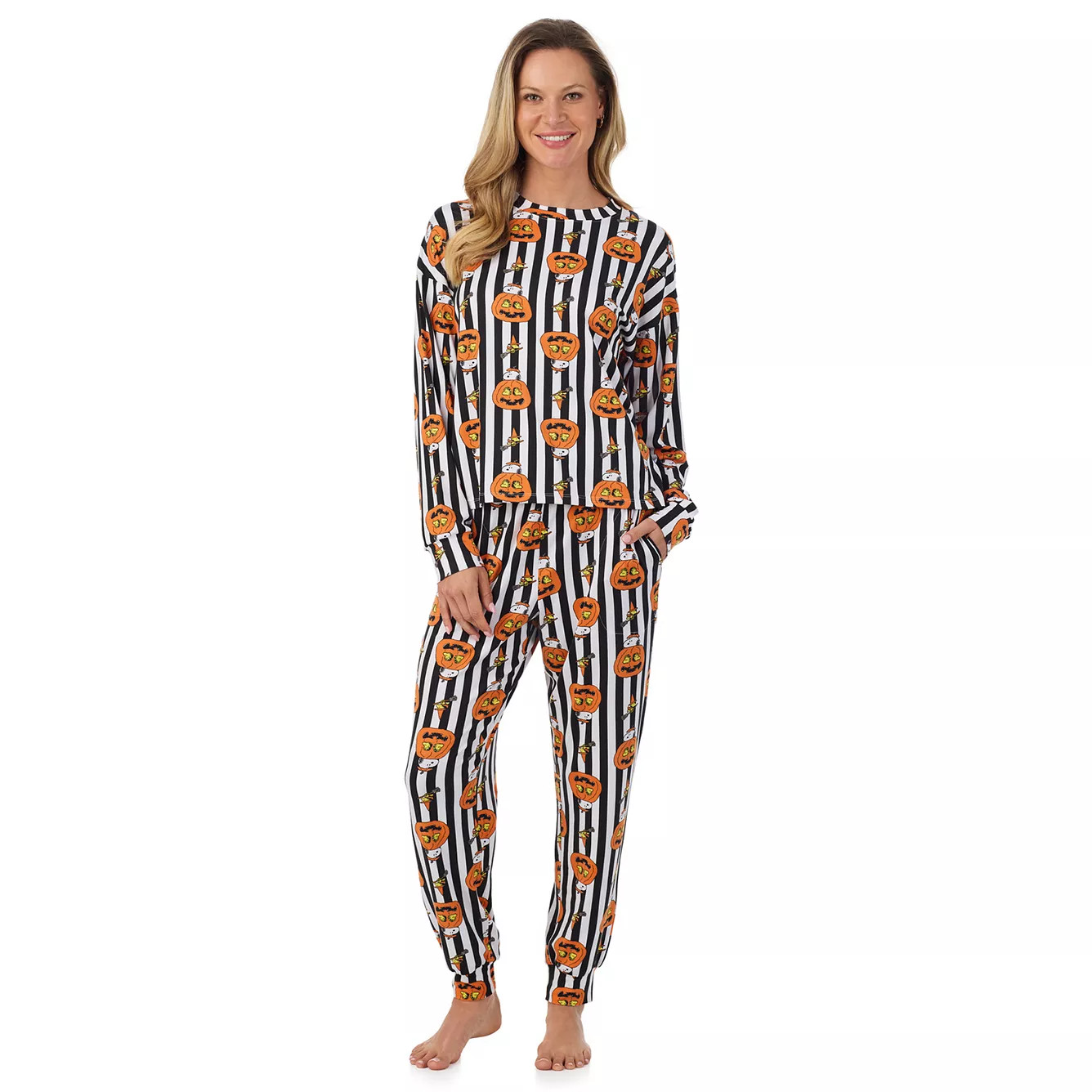 Women's Beauty Sleep Social Halloween Peanuts Pajama Top & Pajama Joggers Set | Kohl's