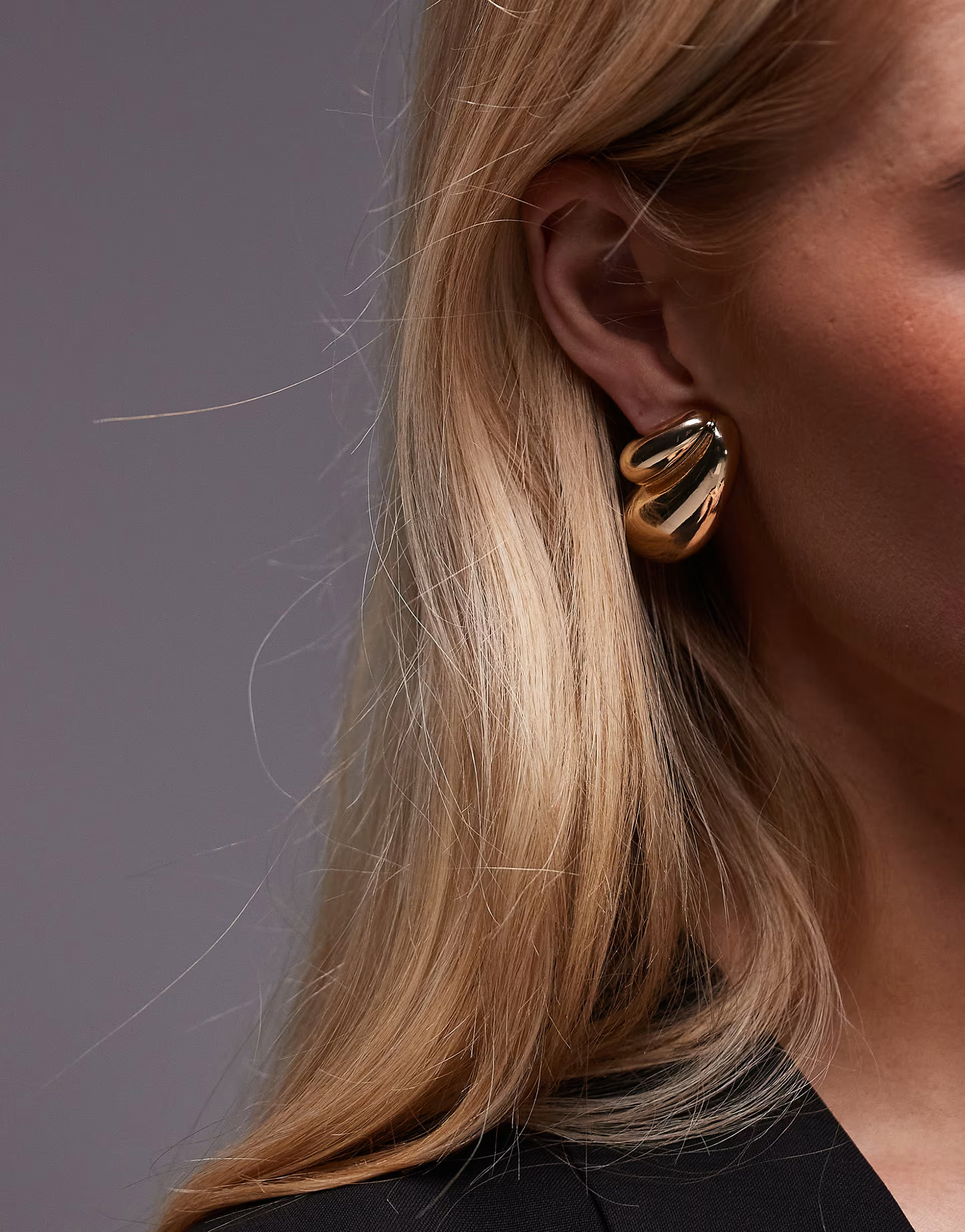 Topshop Emilie double teardrop stud earrings in gold tone | ASOS (Global)