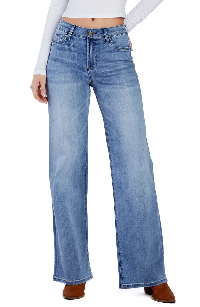 HINT OF BLU Mighty High Waist Wide Leg Jeans | Nordstrom | Nordstrom