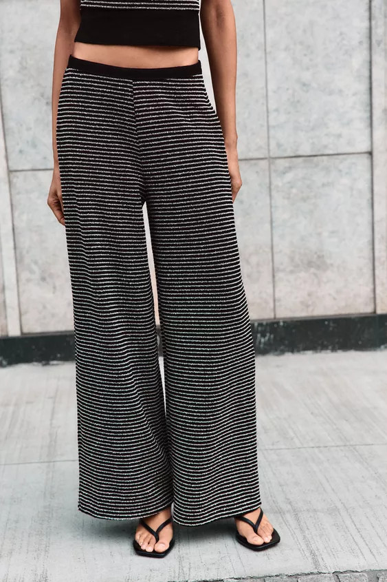 BOUCL\u00c9-HOSE MIT STREIFEN | Zara US