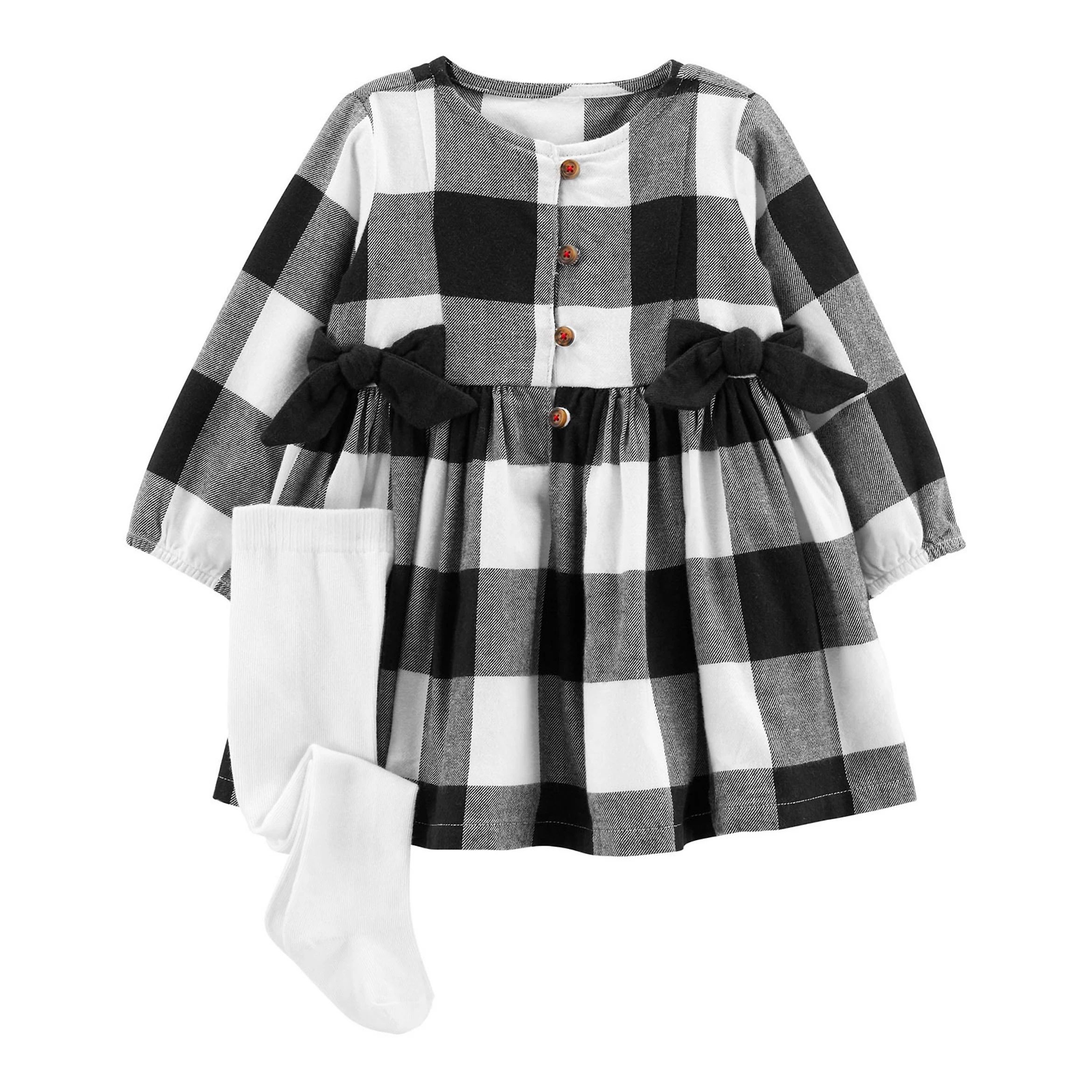 Baby Girl Carter's 2-Piece Plaid Dress & Tights Set | Kohl's