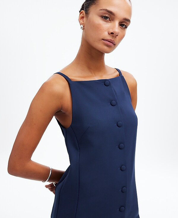 High-Neck Sleeveless Vest Mini Dress | Madewell