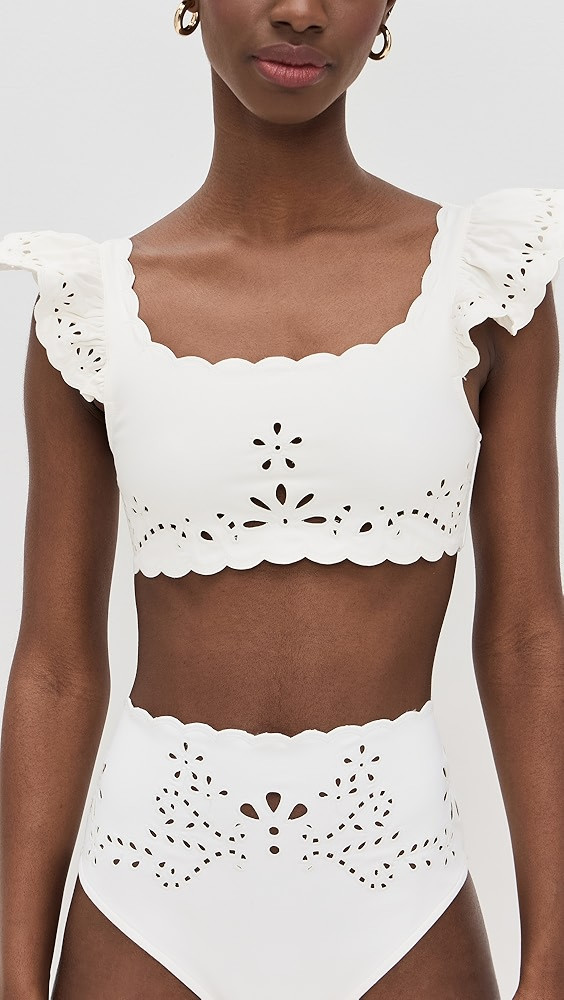 Sea Liat Swim Flutter Sleeve Bikini Top | Shopbop | Shopbop