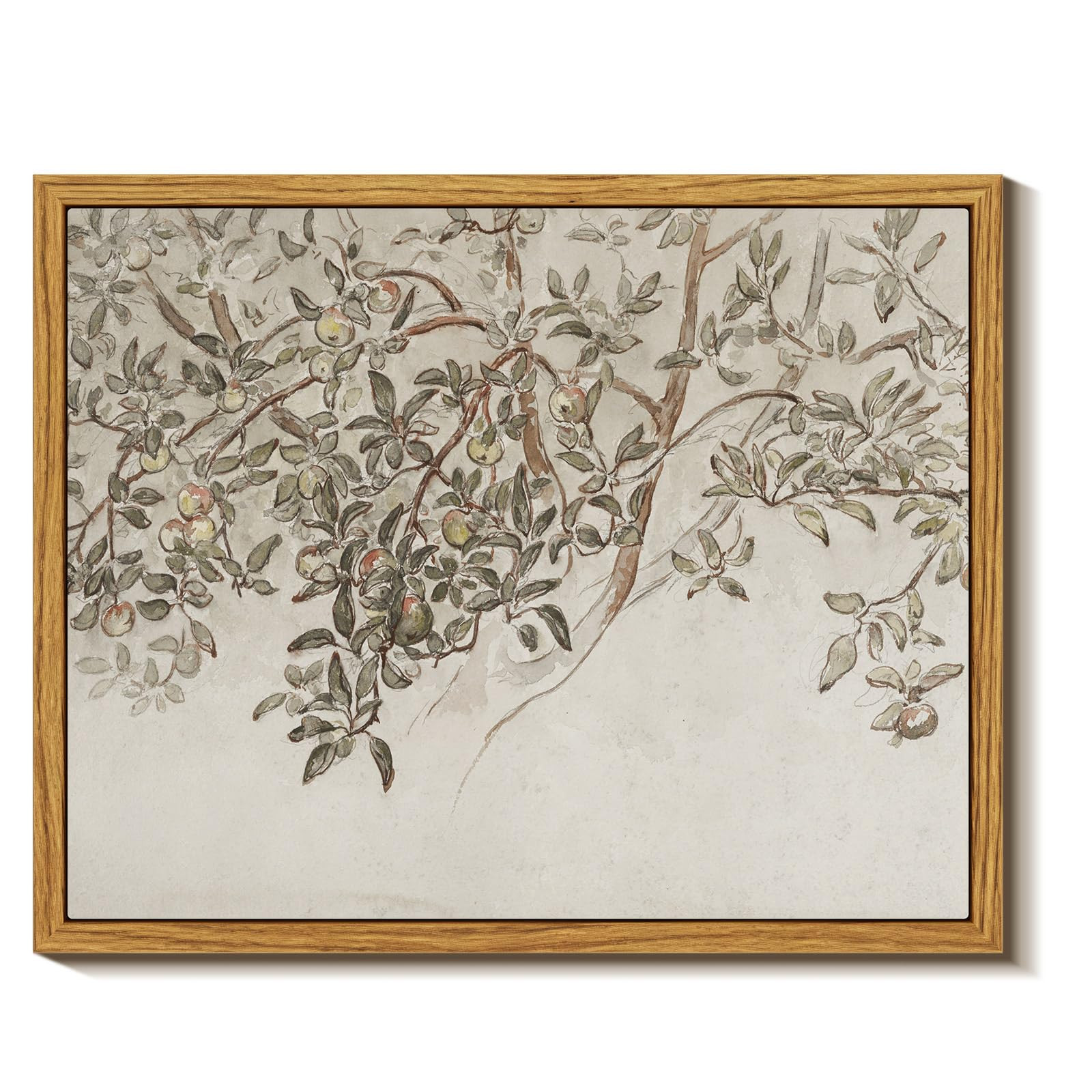 InSimSea Framed Wall Art for Living Room Vintage Plant Wall Art Apple Trees Oil Painting Decor Ae... | Amazon (US)