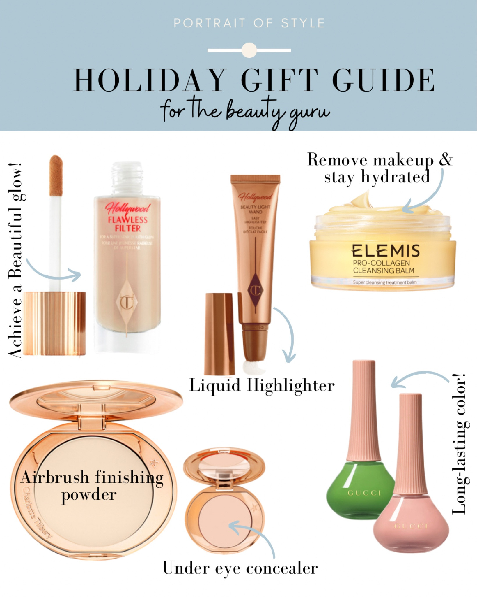 Holiday gift guide for the beauty guru! 
#beauty #giftguide #makeup #charlottetilbury #gucci #elemis #skincare #holidaygifts #holidaygiftguide #christmas #beautygifts

#LTKHoliday #LTKbeauty #LTKCyberweek