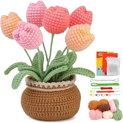 kgxulr Crochet Kit for Beginners,Crochet Kit Beginner Crochet Starter Kit for Complete Beginners ... | Amazon (US)