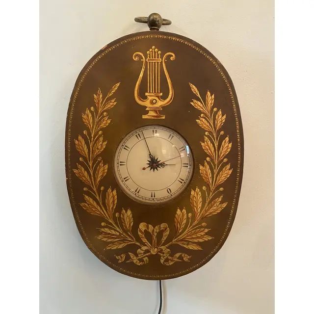 Vintage Neoclassically-Inspired Wall Clock | Chairish