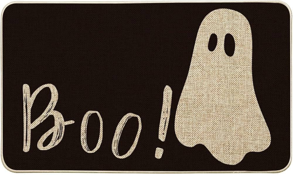 Artoid Mode Ghost Boo Decorative Doormat, Seasonal Fall Halloween Holiday Low-Profile Floor Mat S... | Amazon (US)