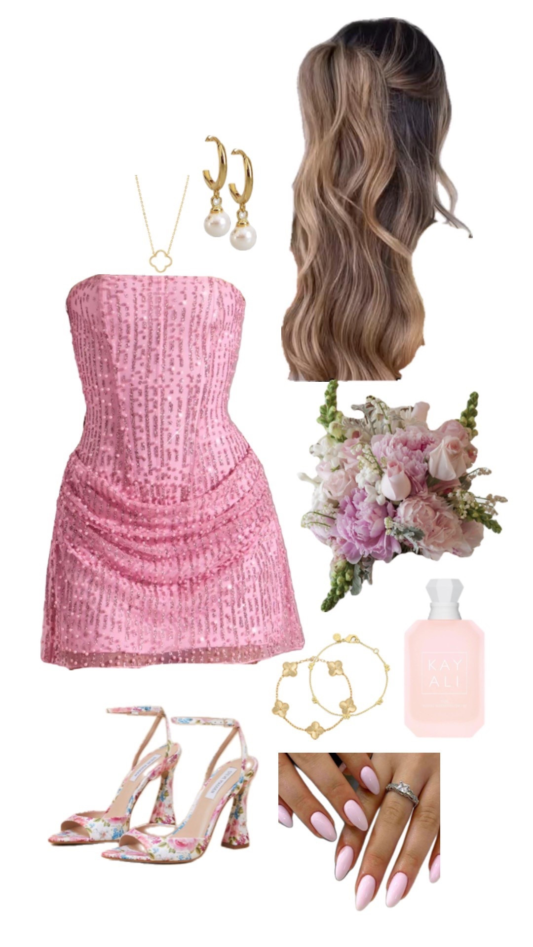 Barbiecore but make it chic 💕✨ Pink sequin mini dress paired with floral heels, dainty gold jewelry, soft glam waves, and the prettiest pastel nails. Perfect for homecoming, prom, weddings, or any glam night out 🌸💫 

homecoming dress inspo, pink sequin dress, barbiecore outfit, floral heels, gold jewelry inspo, pearl earrings, girly outfit inspo, prom dress ideas, pink party outfit, glam night out look, wedding guest dress inspo, pink nails inspo, soft glam waves hairstyle, feminine fashion inspo, girly aesthetic outfits, chic barbiecore style



#LTKStyleTip #LTKParties