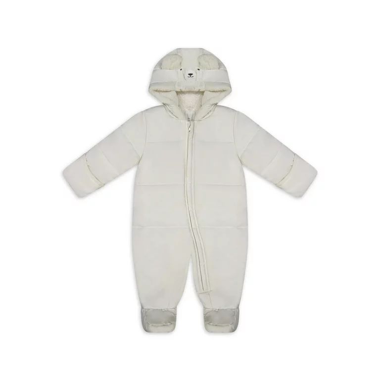Child of Mine by Carters Baby BoyIvory Bear Pram Outerwear | Walmart (US)