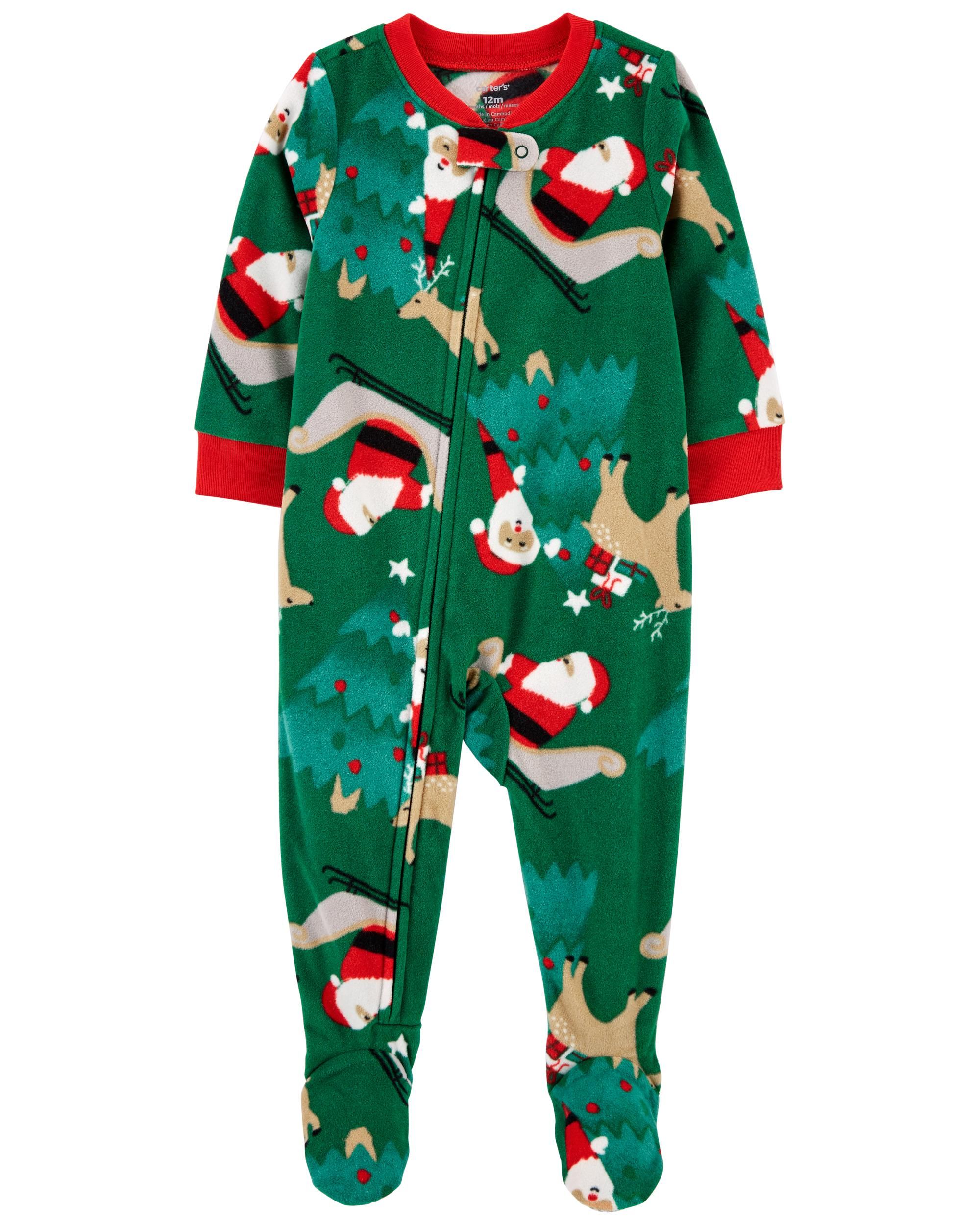 Baby 1-Piece Santa Fleece Footie PJs | Carter's