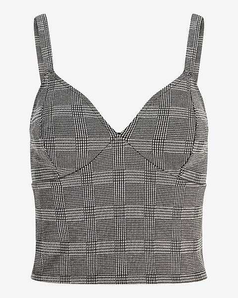 Plaid Cropped Cami | Express