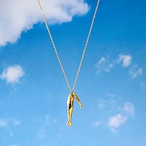 Fish Pendant Necklace for Women, Dainty Ocean-Inspired Chain Jewelry | Amazon (US)