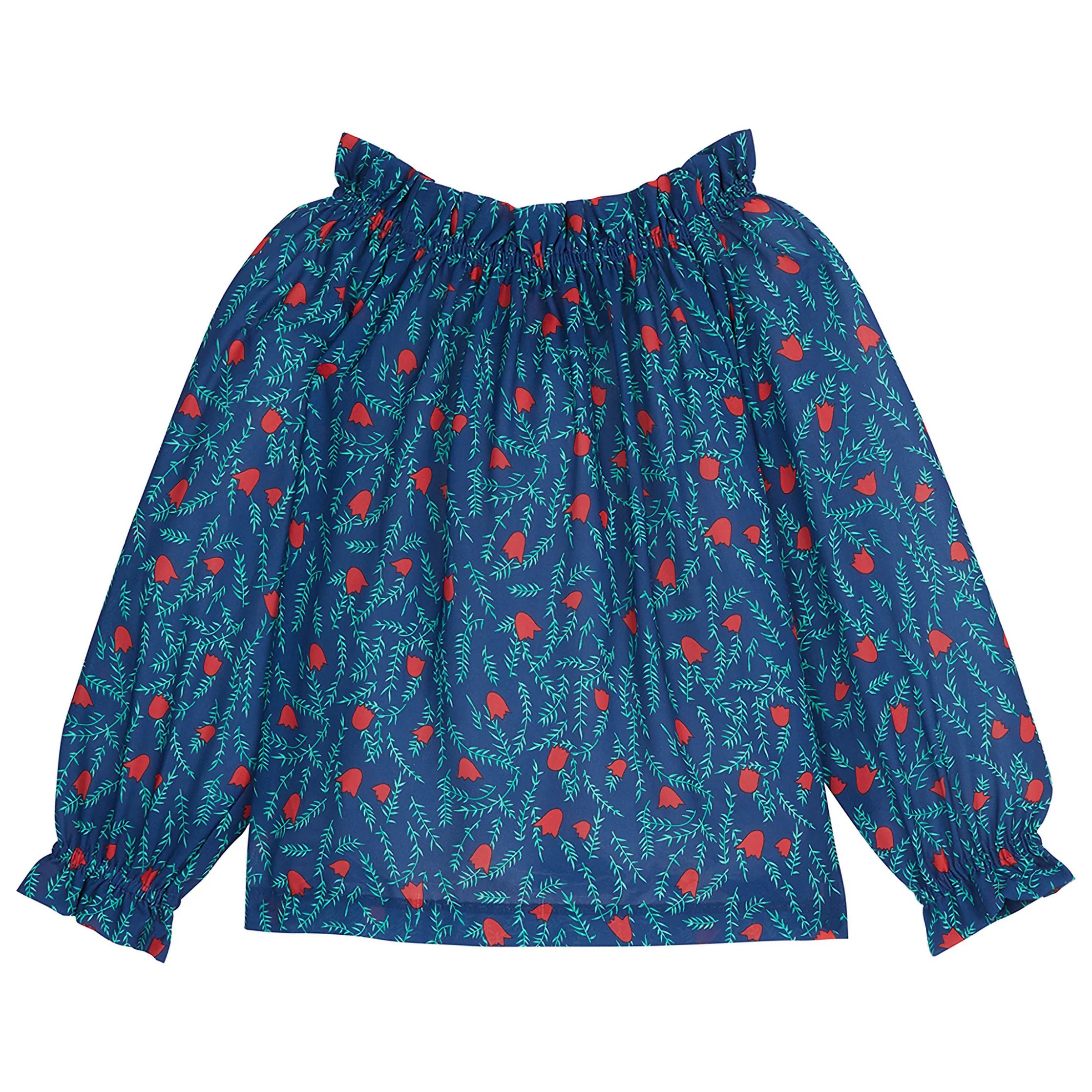 Tory Top - Navy Holly | BISBY Kids