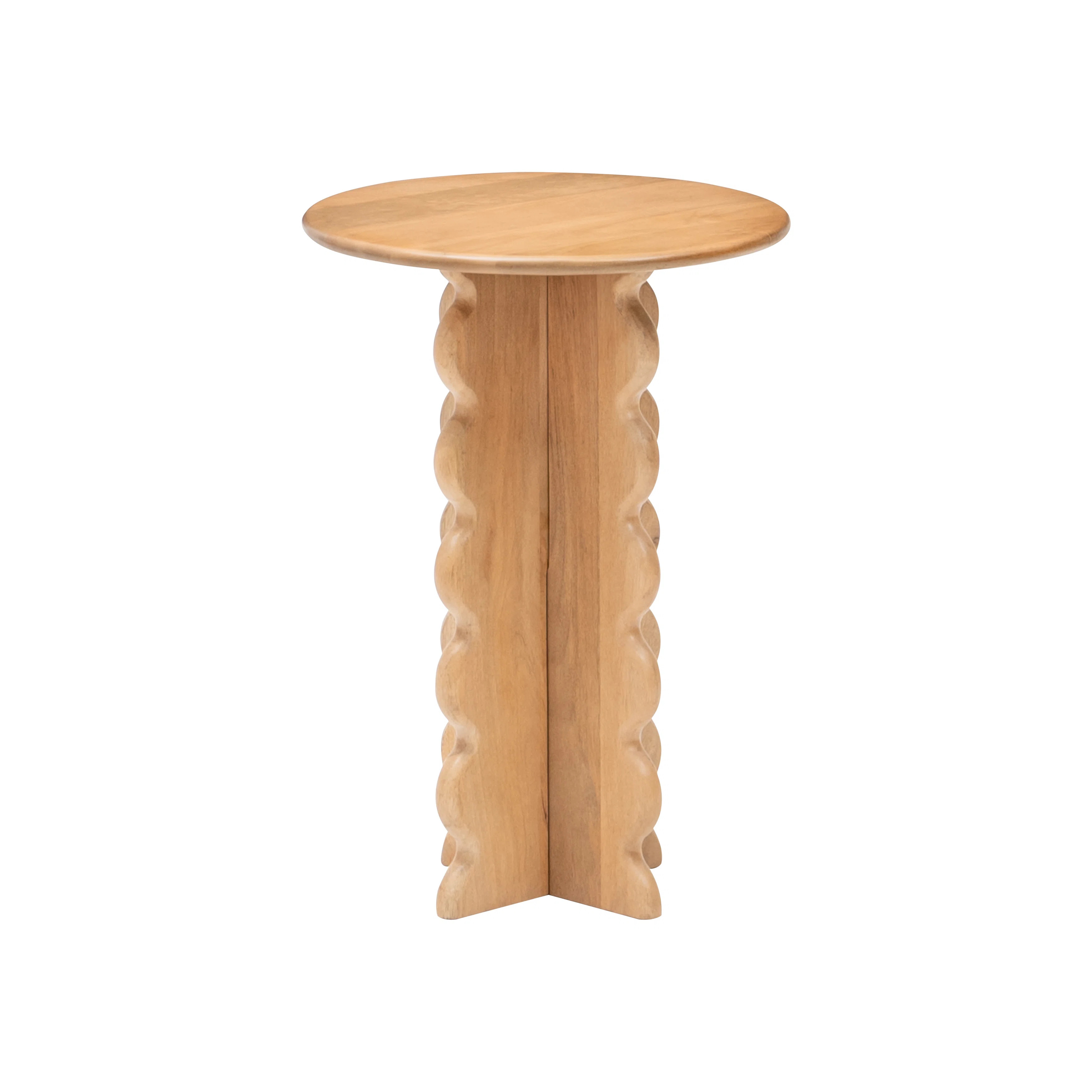 Dianella Solid Wood End Table with Scalloped Legs | Wayfair North America