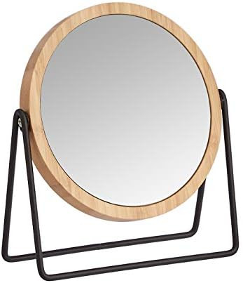 Amazon Basics Vanity Mirror with Bamboo Rim - 1X/5X Magnification | Amazon (US)