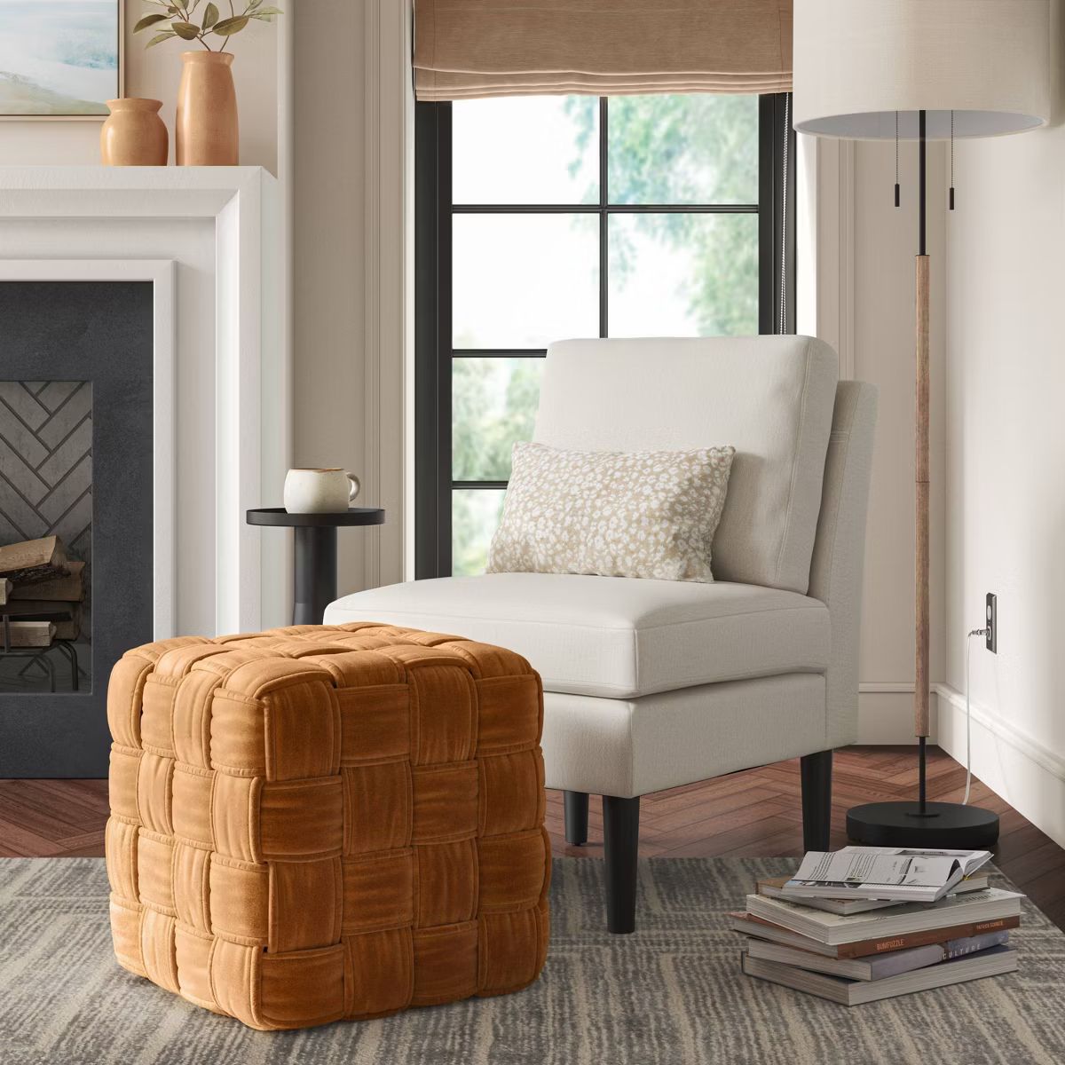 Square Woven Pouf Ottoman - Threshold™ | Target