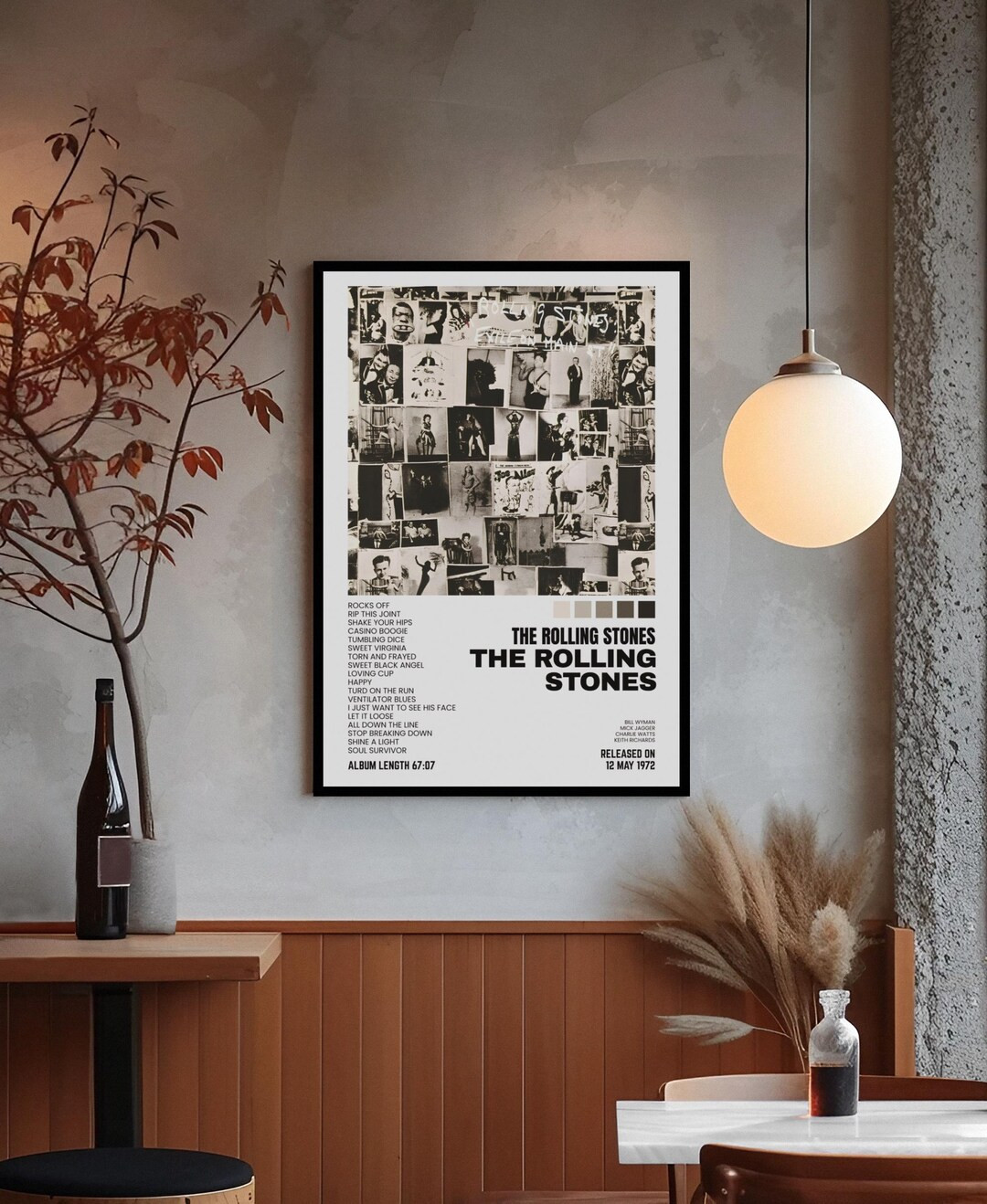 The Rolling Stones Album Poster | Vintage Print | Retro Album Cover Music Poster | 70s Aesthetic ... | Etsy (US)