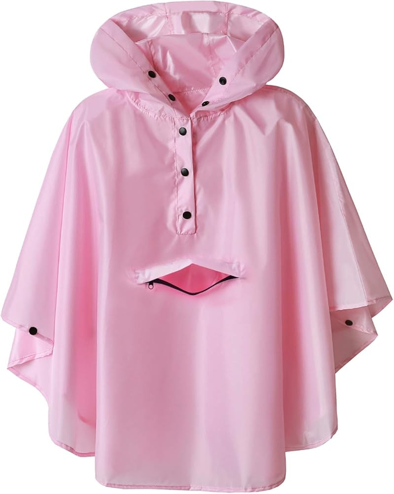 SaphiRose Lightweight Kids Rain Poncho Jacket Waterproof Outwear Rain Coat | Amazon (US)