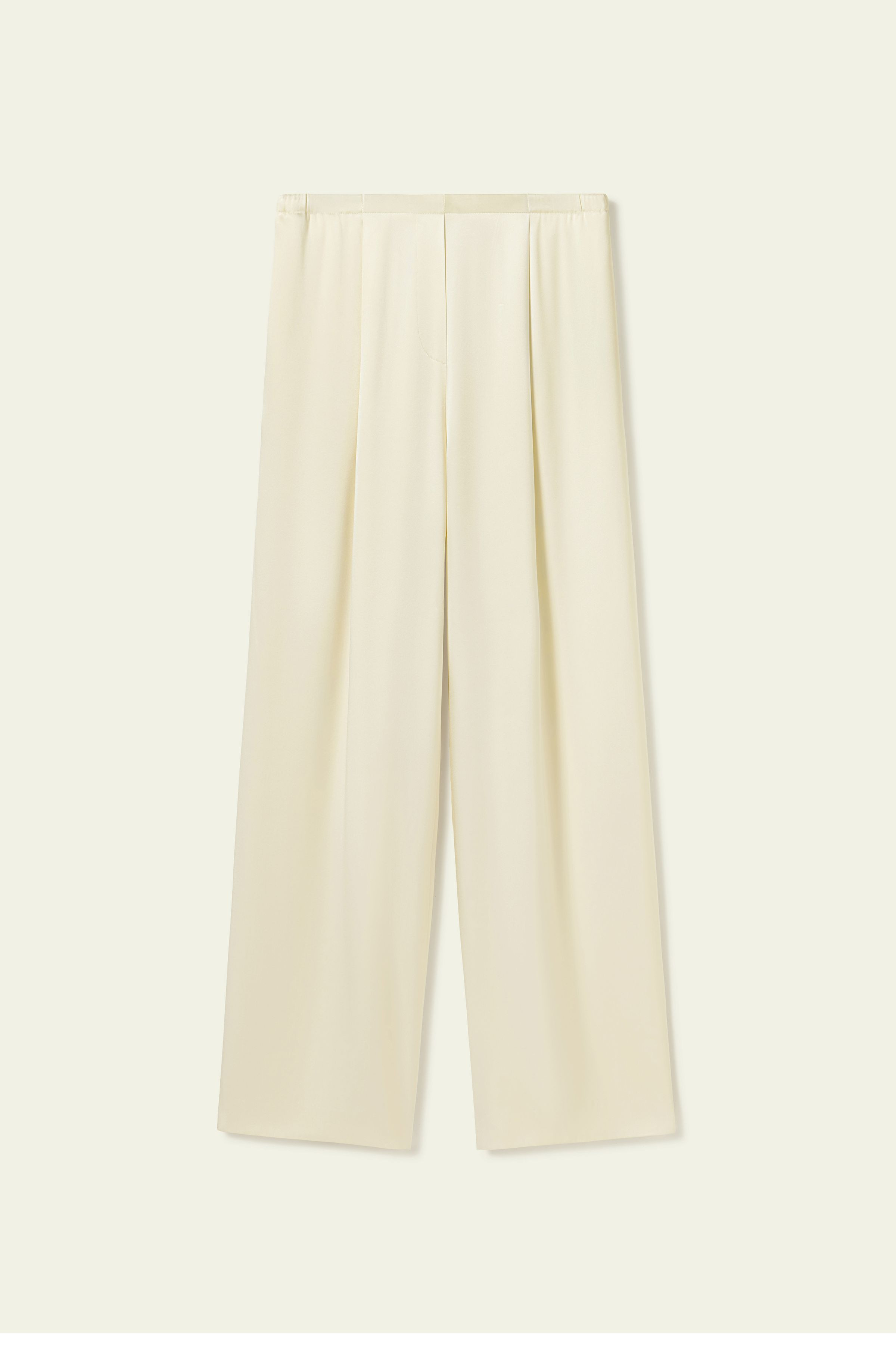 Double-Faced Silk Charmeuse Trousers | LILYSILK