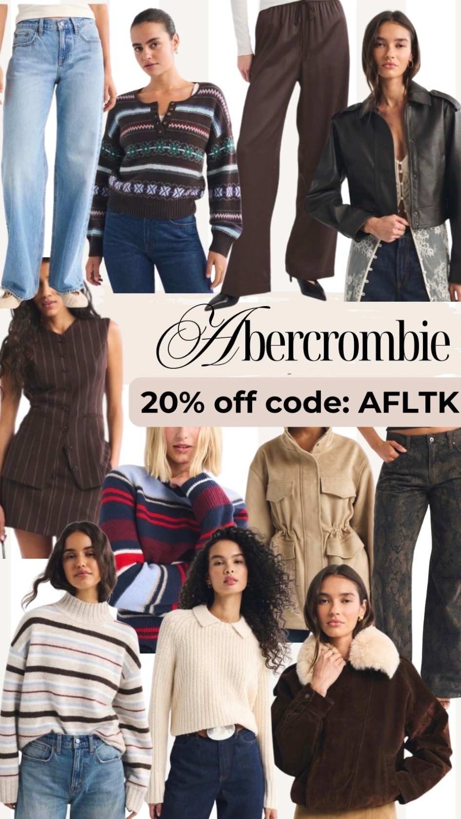 Abercrombie sale
20% off with code AFLTK