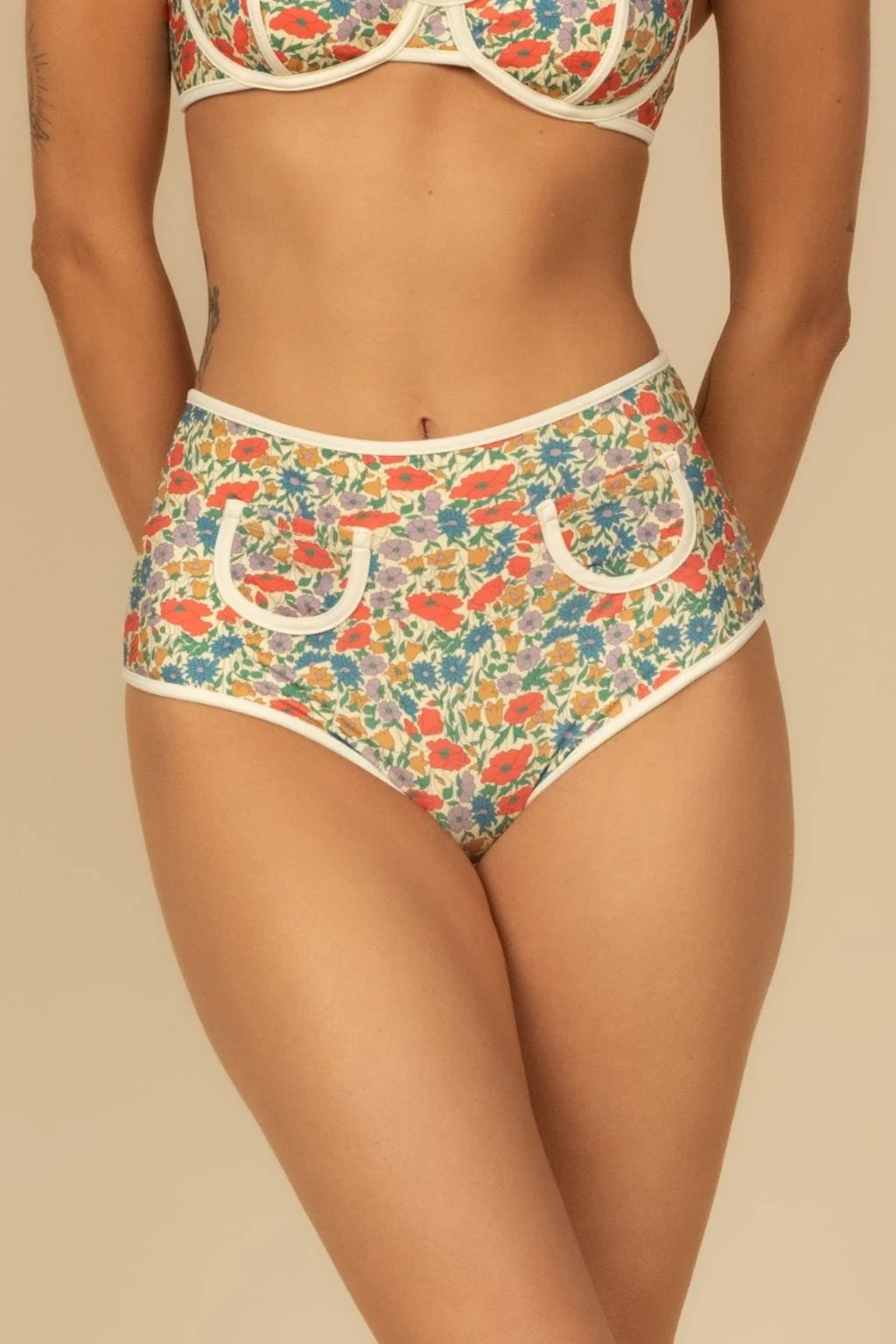 Florencia Floral Polly Bikini Bottom | Montce