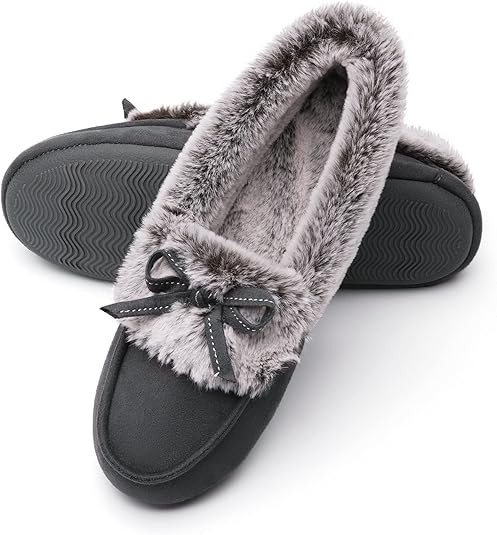 DREAM PAIRS Slippers for Women, House Fuzzy Fluffy Furry Christmas Moccasins Slippers - Warm Faux... | Amazon (US)