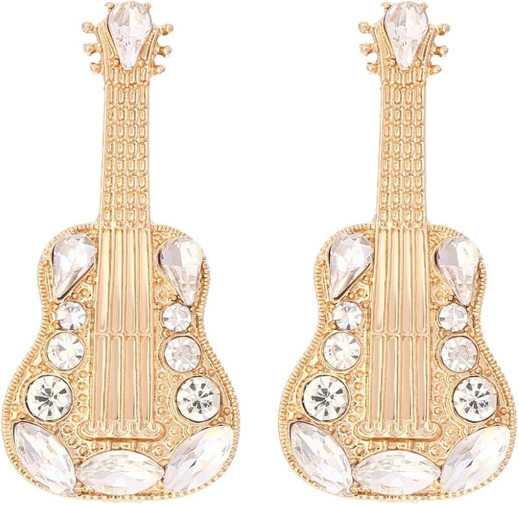 Electric Guitar Earrings, Punk Rock Guitar Musical Instrument Dangle Earrings for Women, Bohemian... | Amazon (US)
