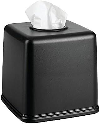 mDesign Plastic Square Facial Tissue Box Cover Holder for Bathroom Vanity Countertops, Bedroom Dr... | Amazon (US)