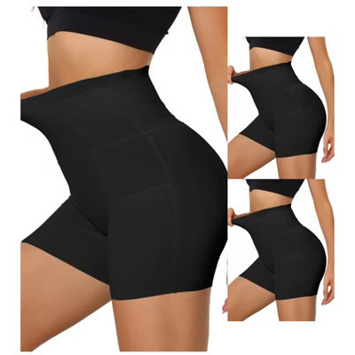 INSPIRE CHIC Women's High Waisted Butt Lifter Tummy Control Shapewear 3 Packs 3 Black Medium | Target