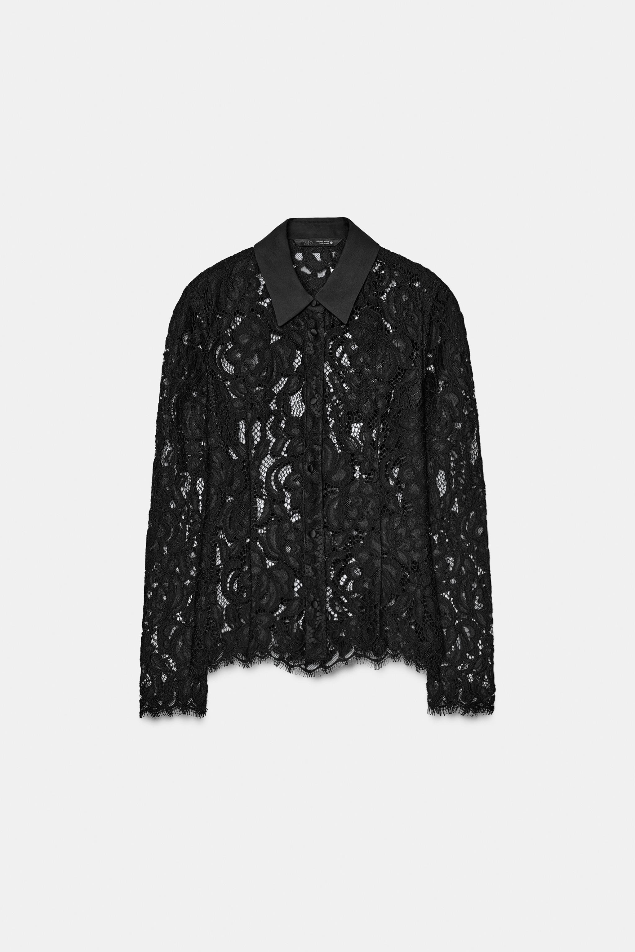 ZW COLLECTION LACE SHIRT | Zara US