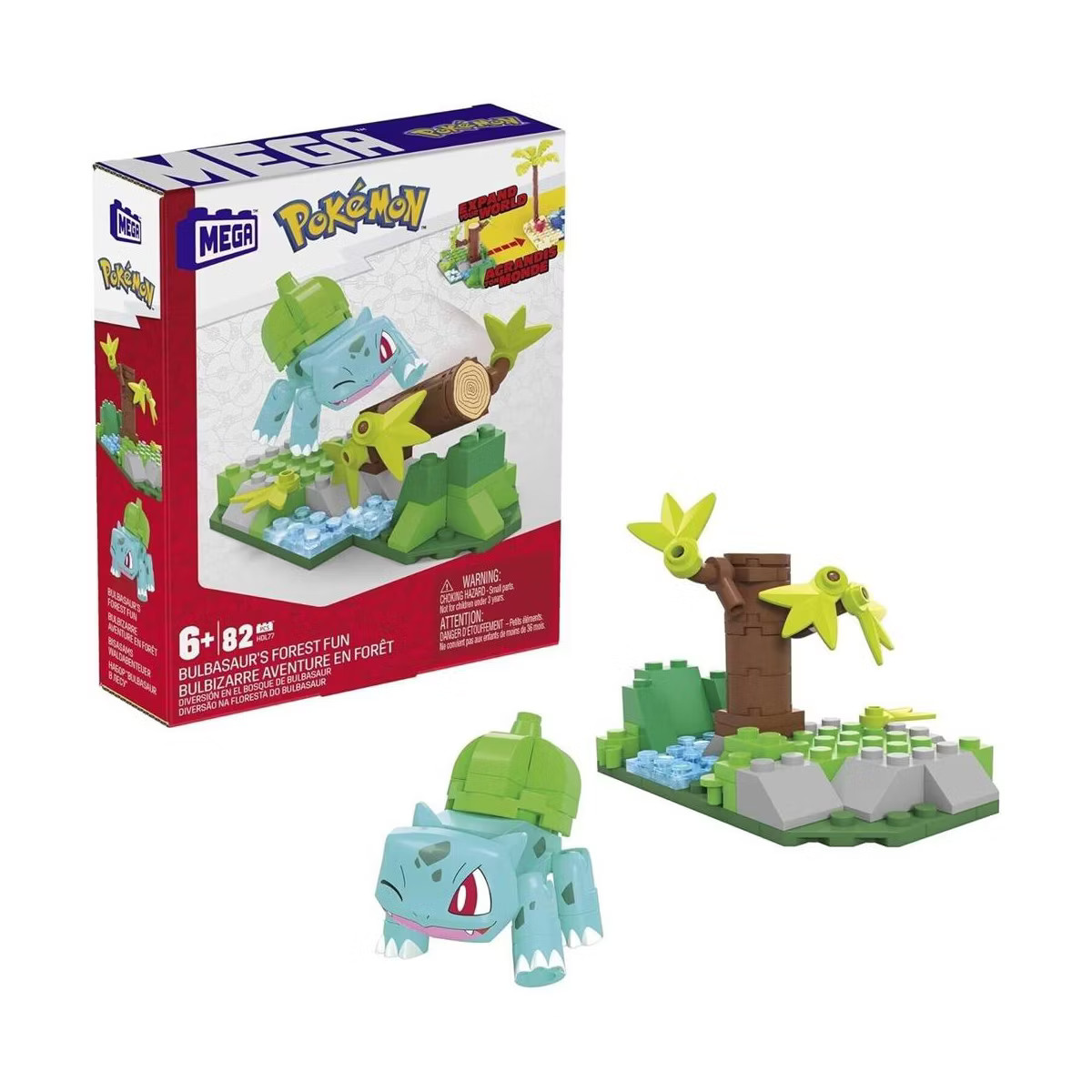 MEGA Pokemon Building Toy Kit, Bulbasaur's Forest Fun with 1 Action Figure 82 Pieces | Target