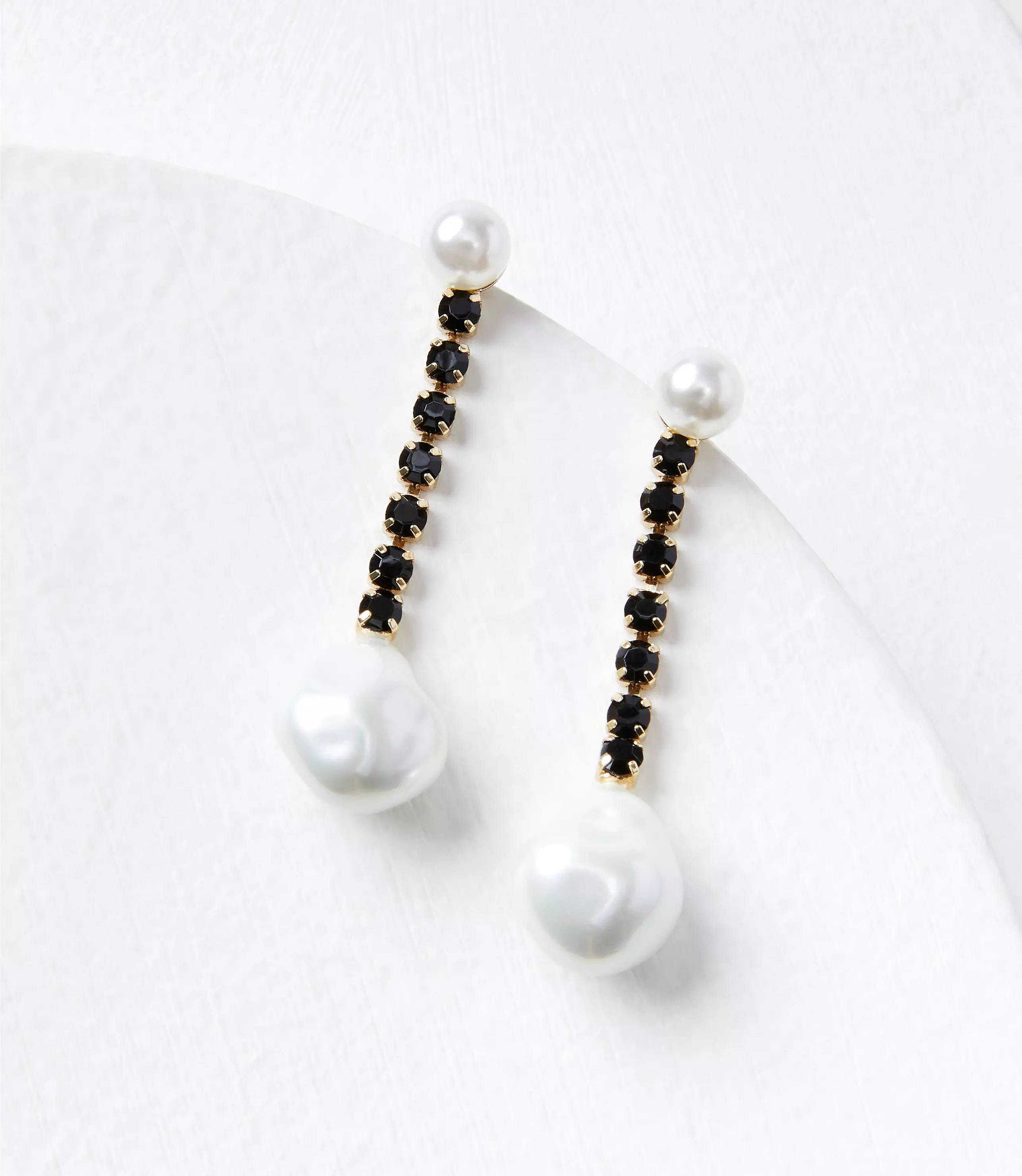 Pearlized Linear Earrings | LOFT