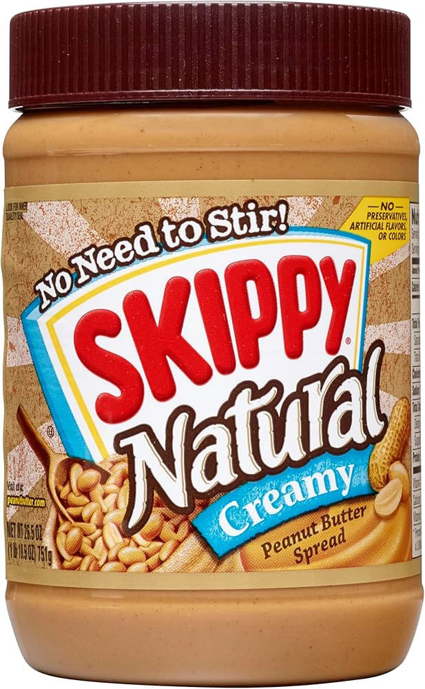 Skippy Natural Peanut Butter, Creamy, 26.5 oz | Amazon (US)