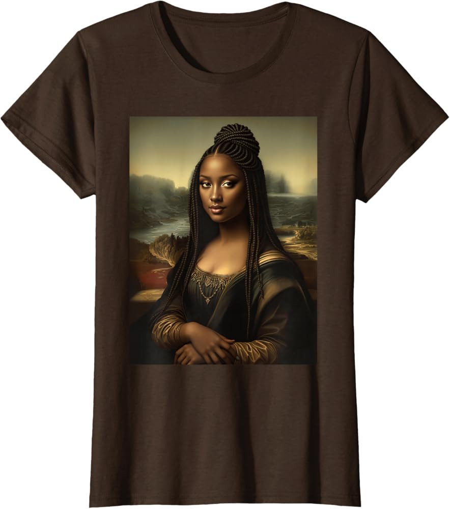 Black Mona Lisa African American Black History Month Funny T-Shirt | Amazon (US)