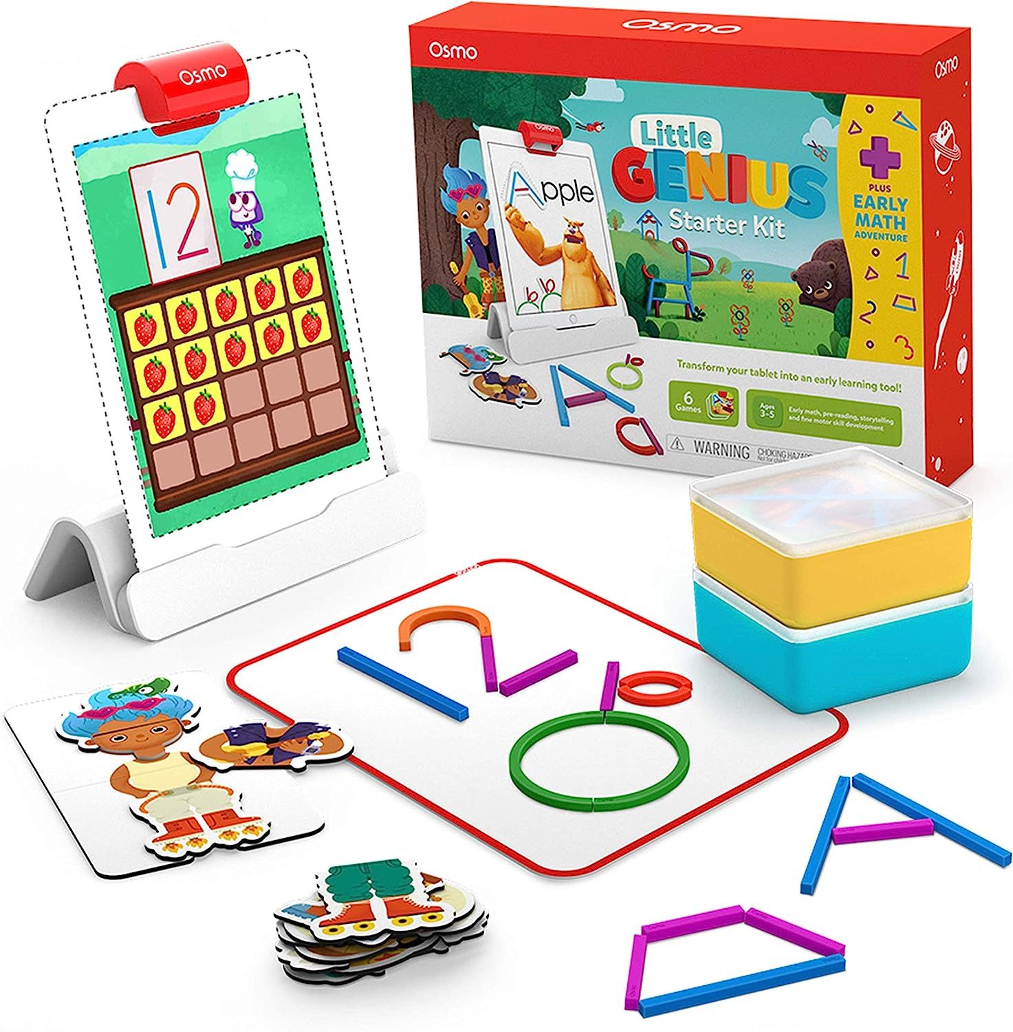 Osmo - Little Genius Starter Kit for iPad + Early Math Adventure - 6 Hands-On Learning Games - Ag... | Amazon (US)