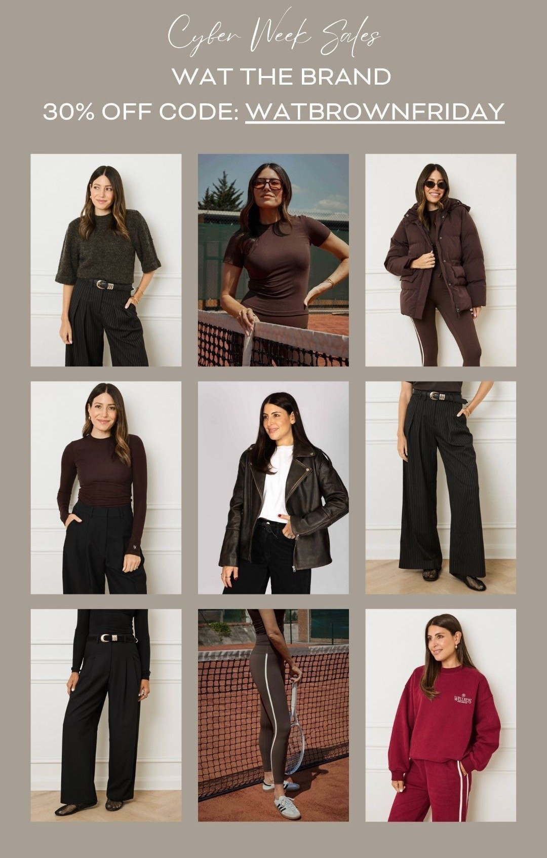 30% off WAT The Brand with code: WATBROWNFRIDAYhe's

#LTKwinter #LTKCyberWeek #LTKuk