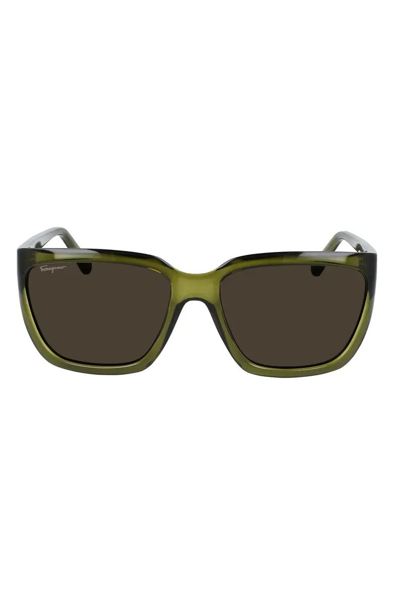 Classic Logo 59mm Gradient Rectangle Sunglasses | Nordstrom