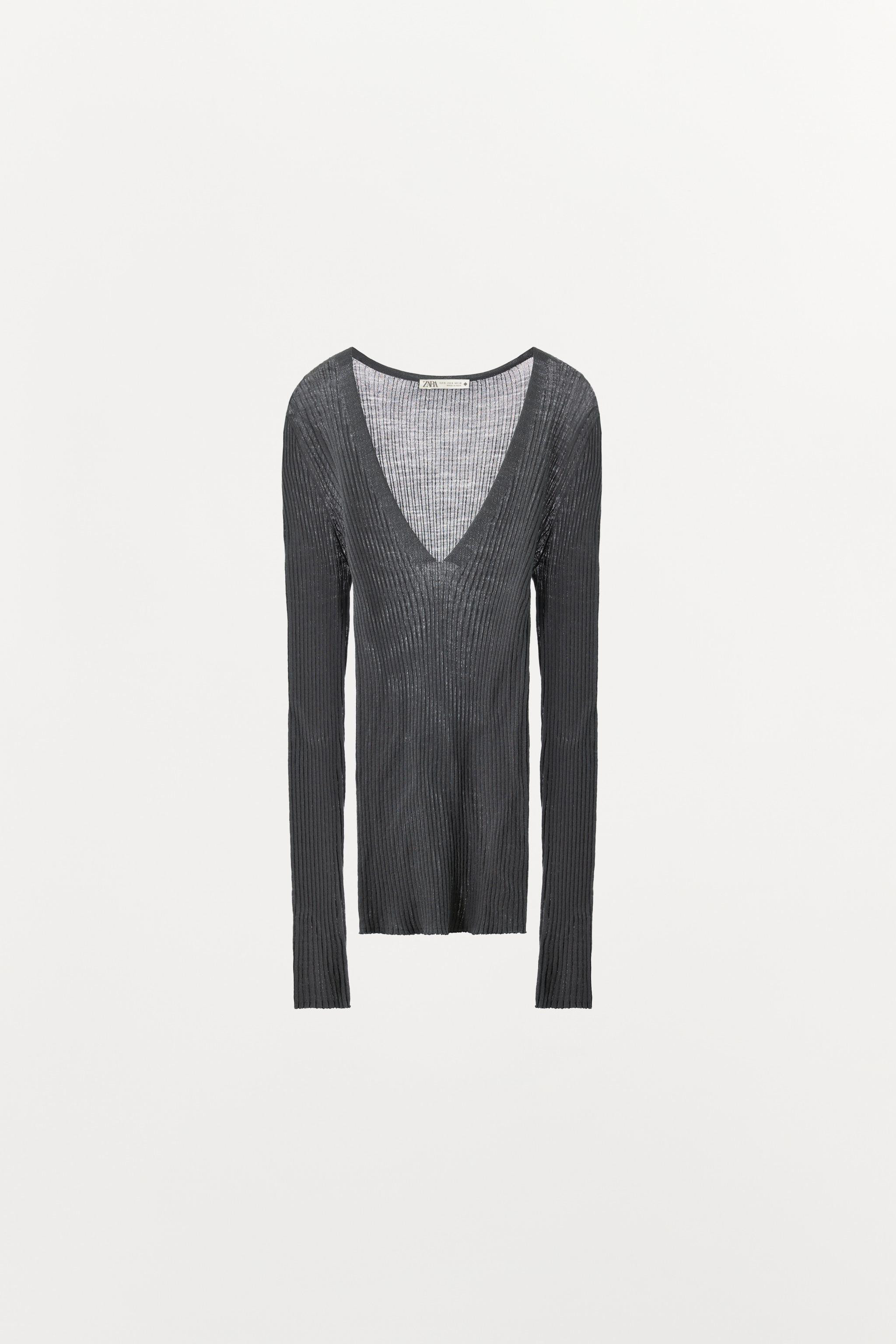 100% WOOL RIB TOP | Zara UK