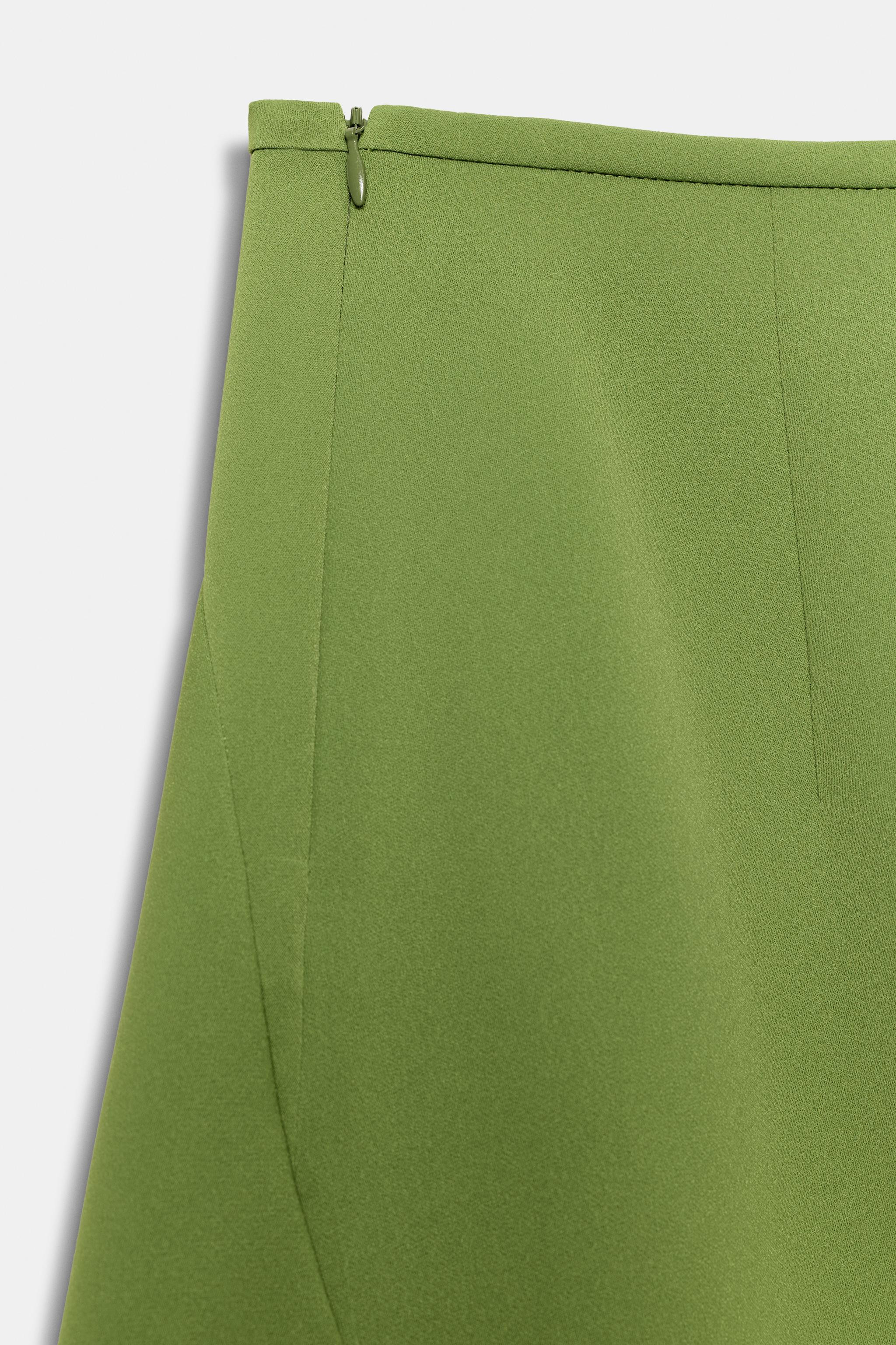 ZW COLLECTION ASYMMETRIC HEM MINI SKIRT | Zara US