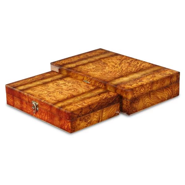 Tahsin 2 Piece Wooden Decorative Box Set | Wayfair North America