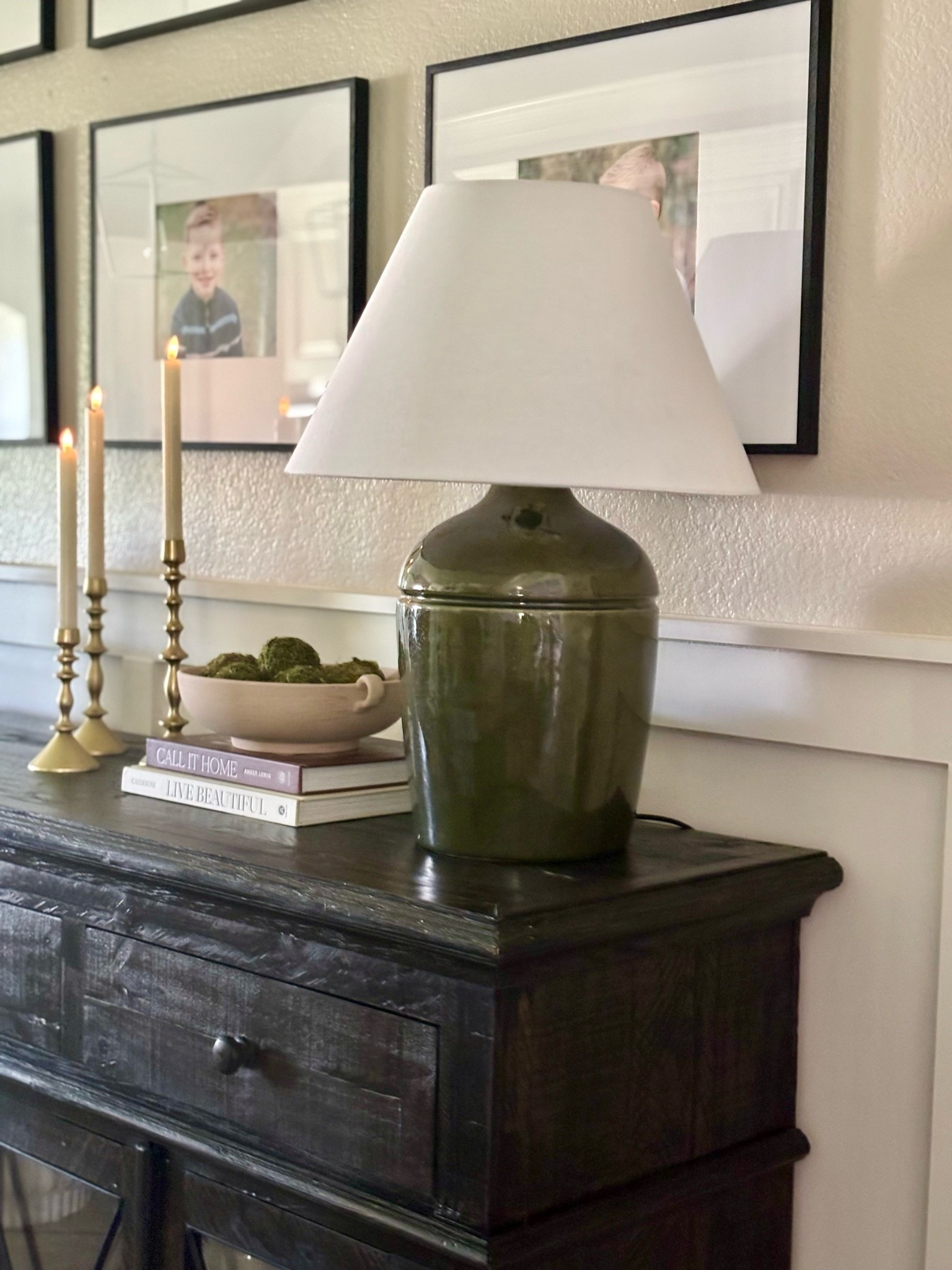 Love this new lamp from @Target!  On sale right now for under $60 for Target Circle Deals!  Adds such a pretty pop of green to my decor! 🤩