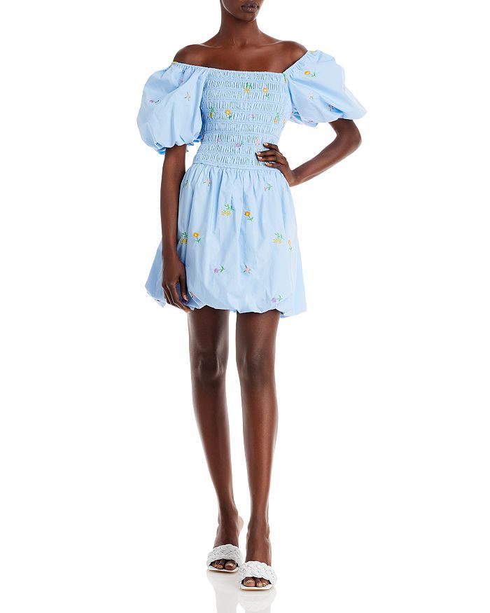 Balloon Sleeve Fit and Flare Dress | Bloomingdale's (US)