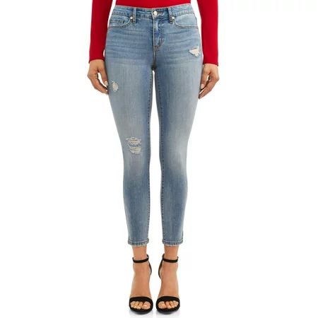 Sofia Jeans Sofia Skinny Distressed Mid Rise Stretch Ankle Jean Women's | Walmart (US)