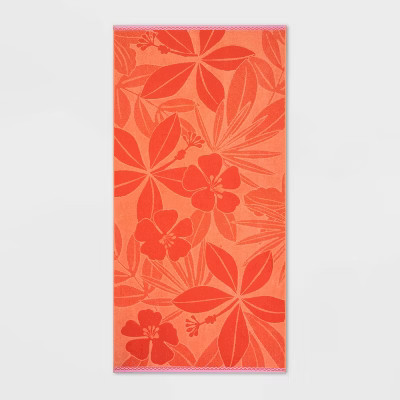 XL Jacquard Floral Beach Towel - Sun Squad™ | Target