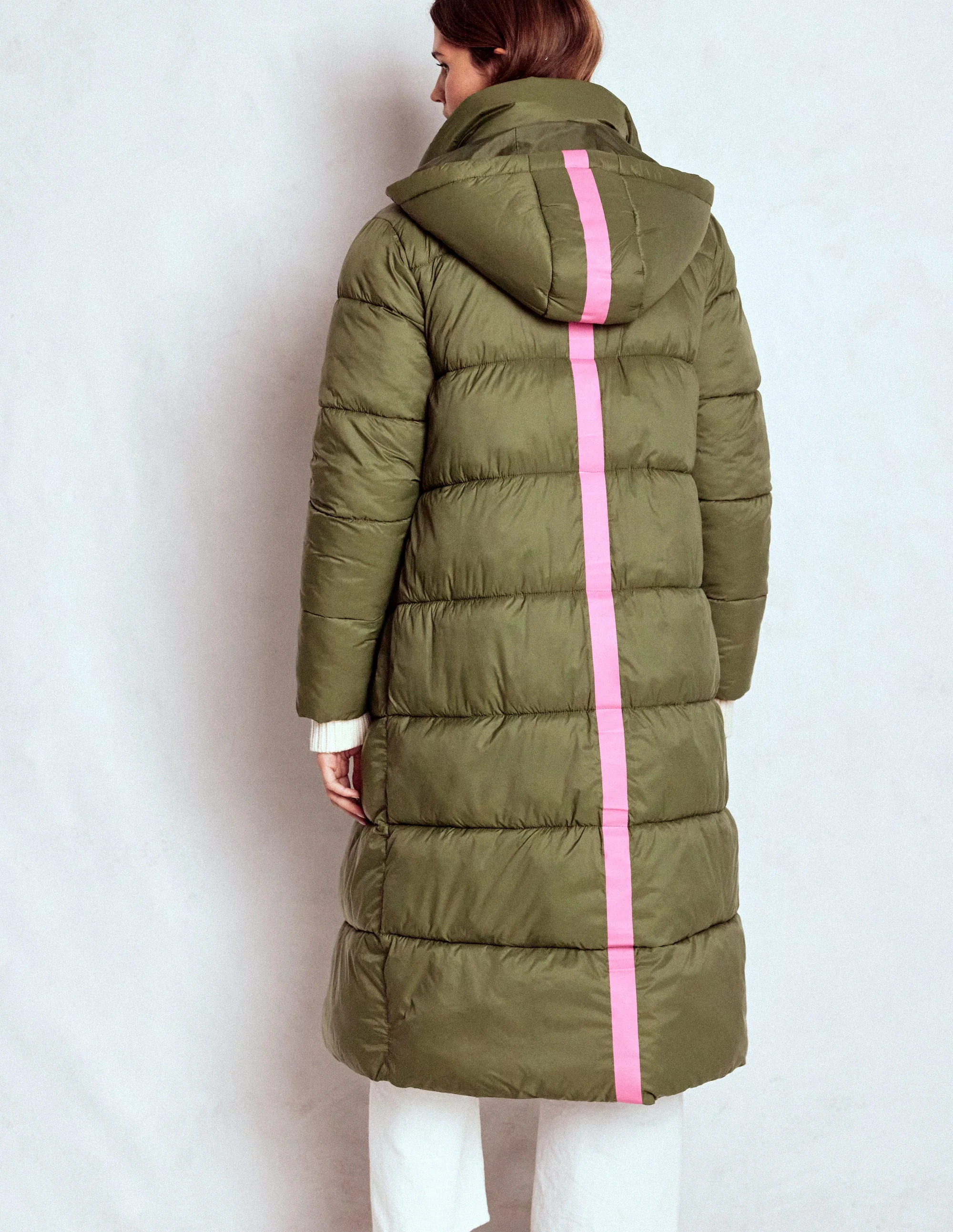Longline Padded Coat-Woodland Green | Boden (US)