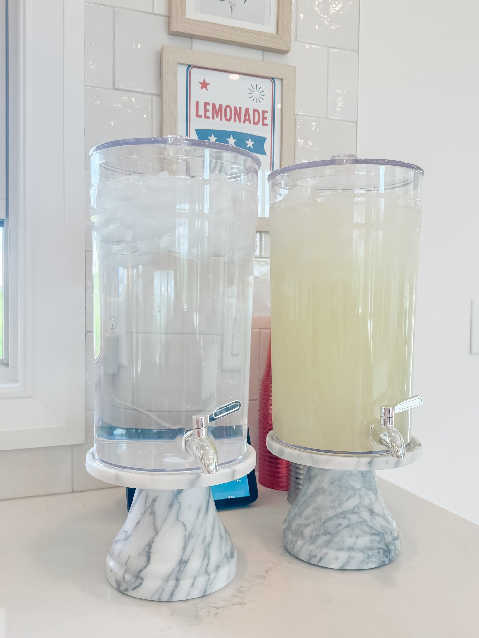 These drink dispensers were a hit at our summer get-together!

I filled one with lemonade and the other with water and ice, and it made serving super easy—plus they looked so cute on the counter. I love the marble bases and how they elevate the look.

✨ These would work great for 4th of July, birthday parties, or any casual hosting moment this summer.



drink dispensers, summer hosting essentials, beverage station setup, 4th of July party ideas, countertop drink station, marble drink dispenser, lemonade bar setup, casual summer entertaining, kitchen hosting gear

#LTKSummerEdit #LTKHome #LTKSeasonal