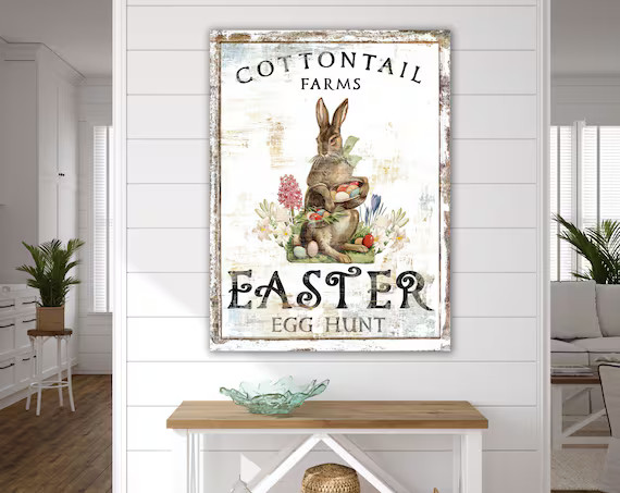 Rustic Farmhouse Spring Wall Decor Cottontail Farms Easter Egg | Etsy | Etsy (US)
